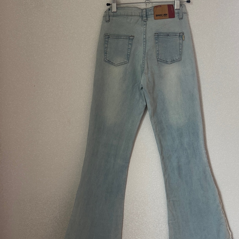 Banana Limon Brazilian Jeans Women SZ 25 Crochet Boho Flare SZ  5/6 sale🔥🔥🔥 - Picture 10 of 11